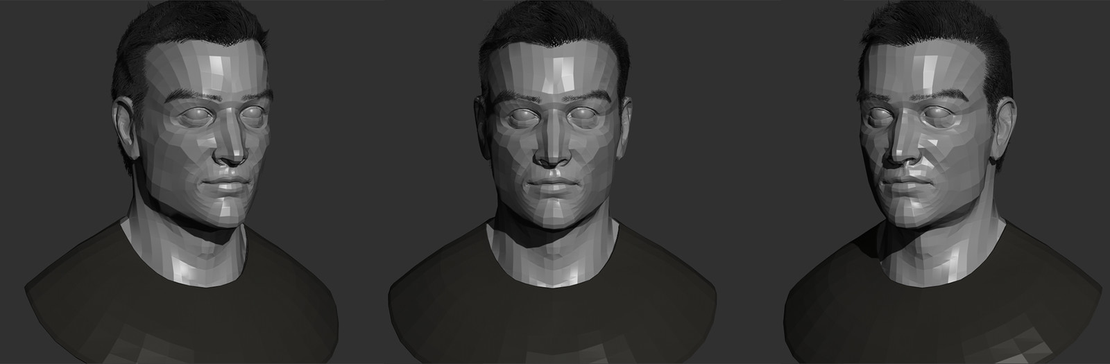 Retopologized the sculpt from Zbrush in Maya.
