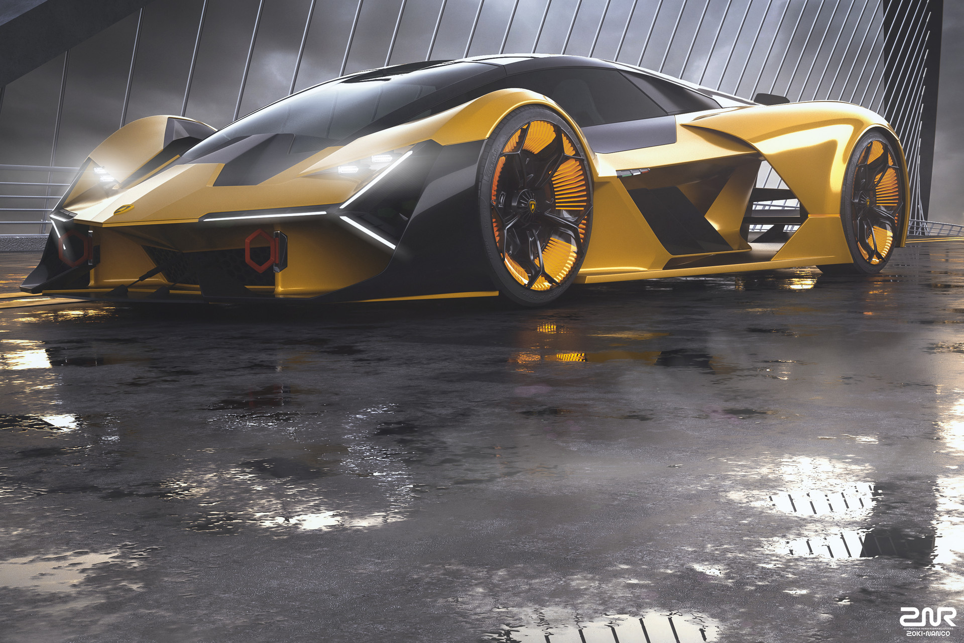 ArtStation - Lamborghini Terzo Millennio Rigged PBR 3d Model