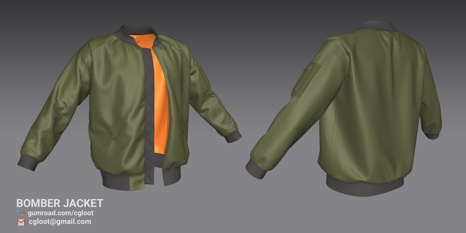 CG Loot - Bomber Jacket for Marvelous Designer
