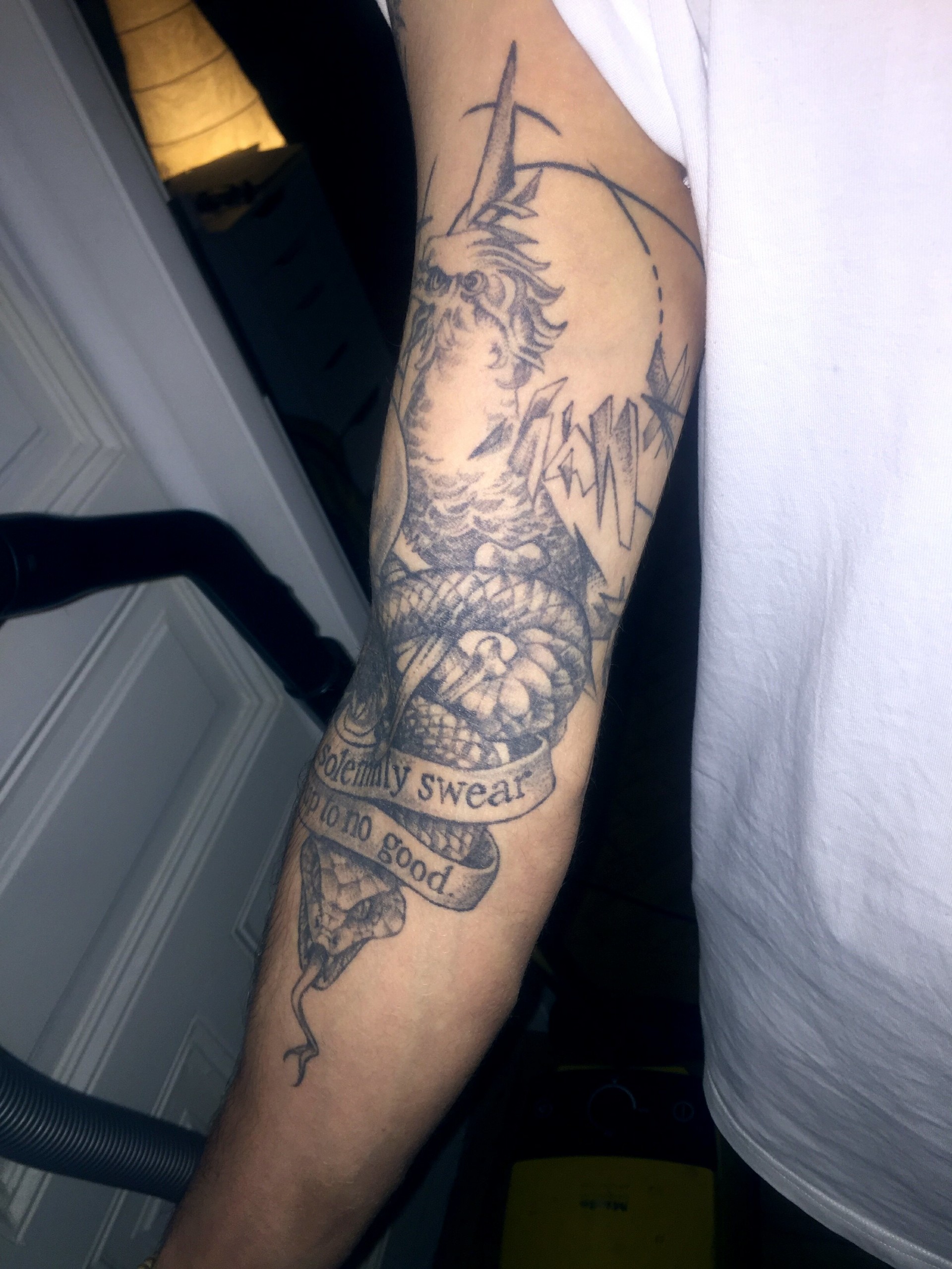 Black  Grey Forearm Tattoo  Brent Severson  TrueArtists