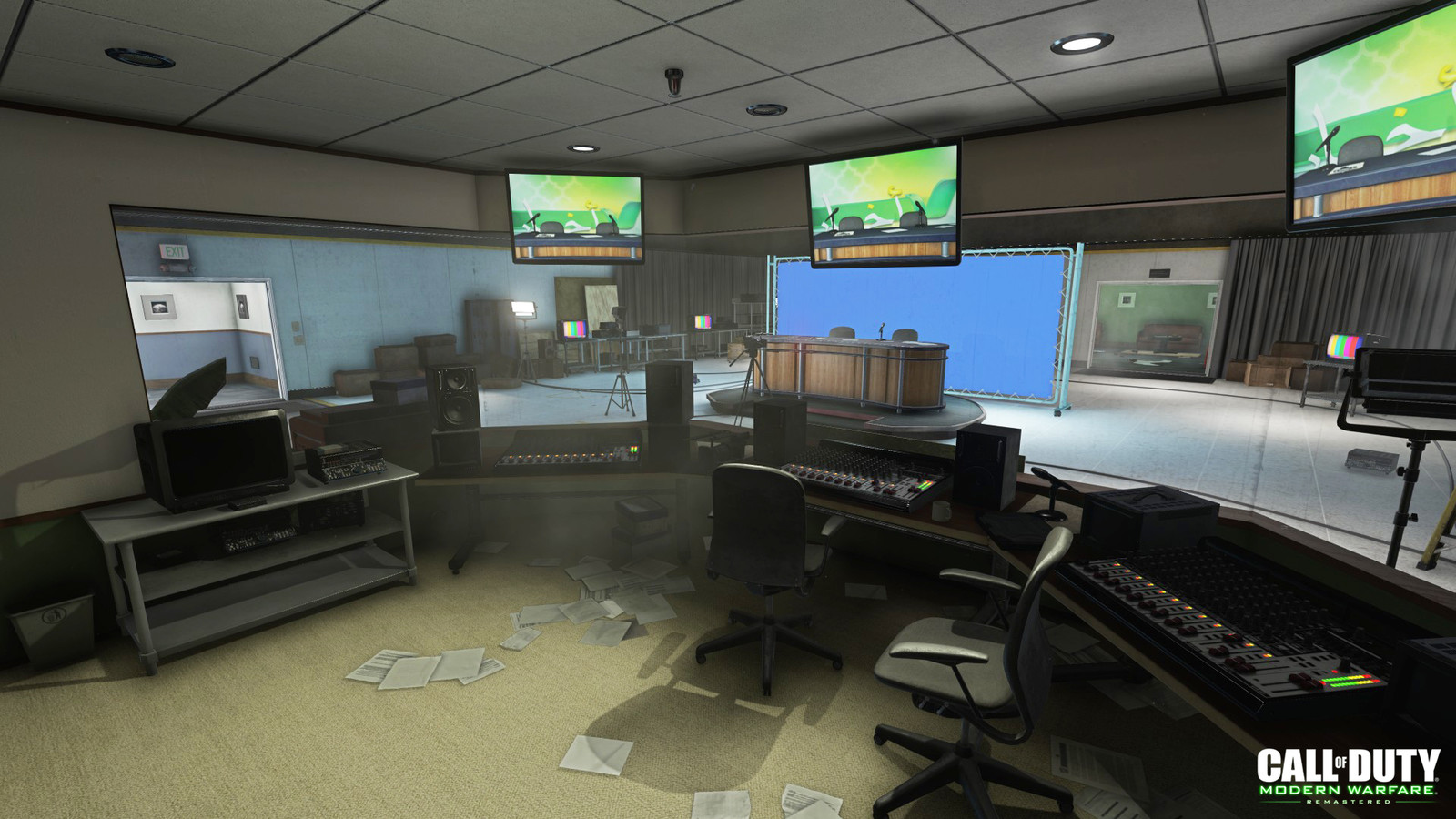 Responsible for broadcast room geo, material blends and set dressing