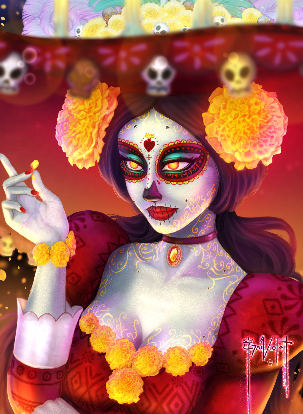 Artstation La Muerte Erai Violett