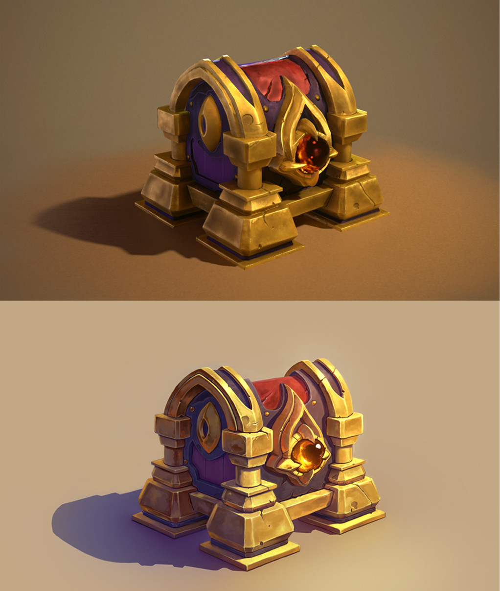 The bottom image shows the original concept art  by Arslan Shyriiev