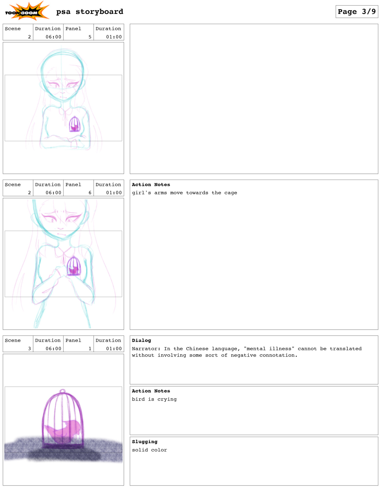 Page 3 of storyboard.