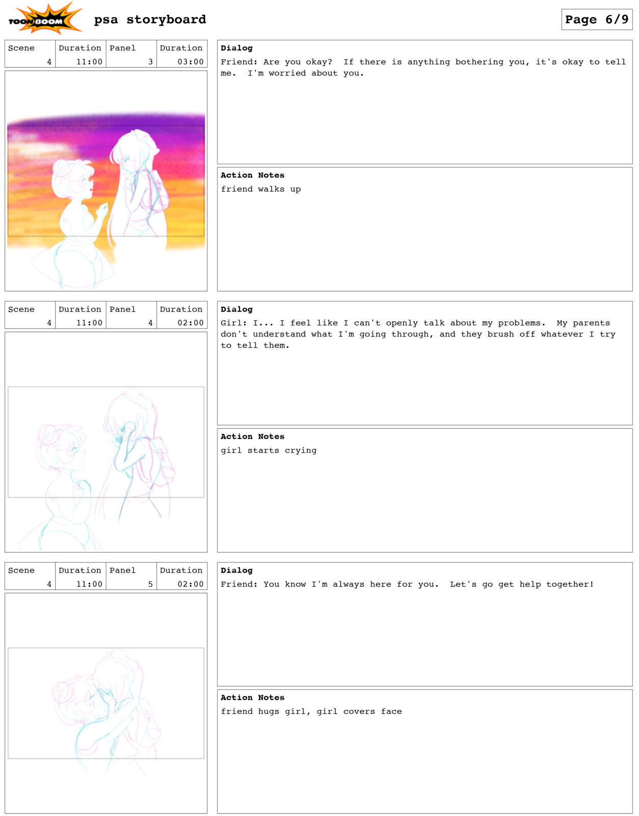 Page 6 of storyboard.
