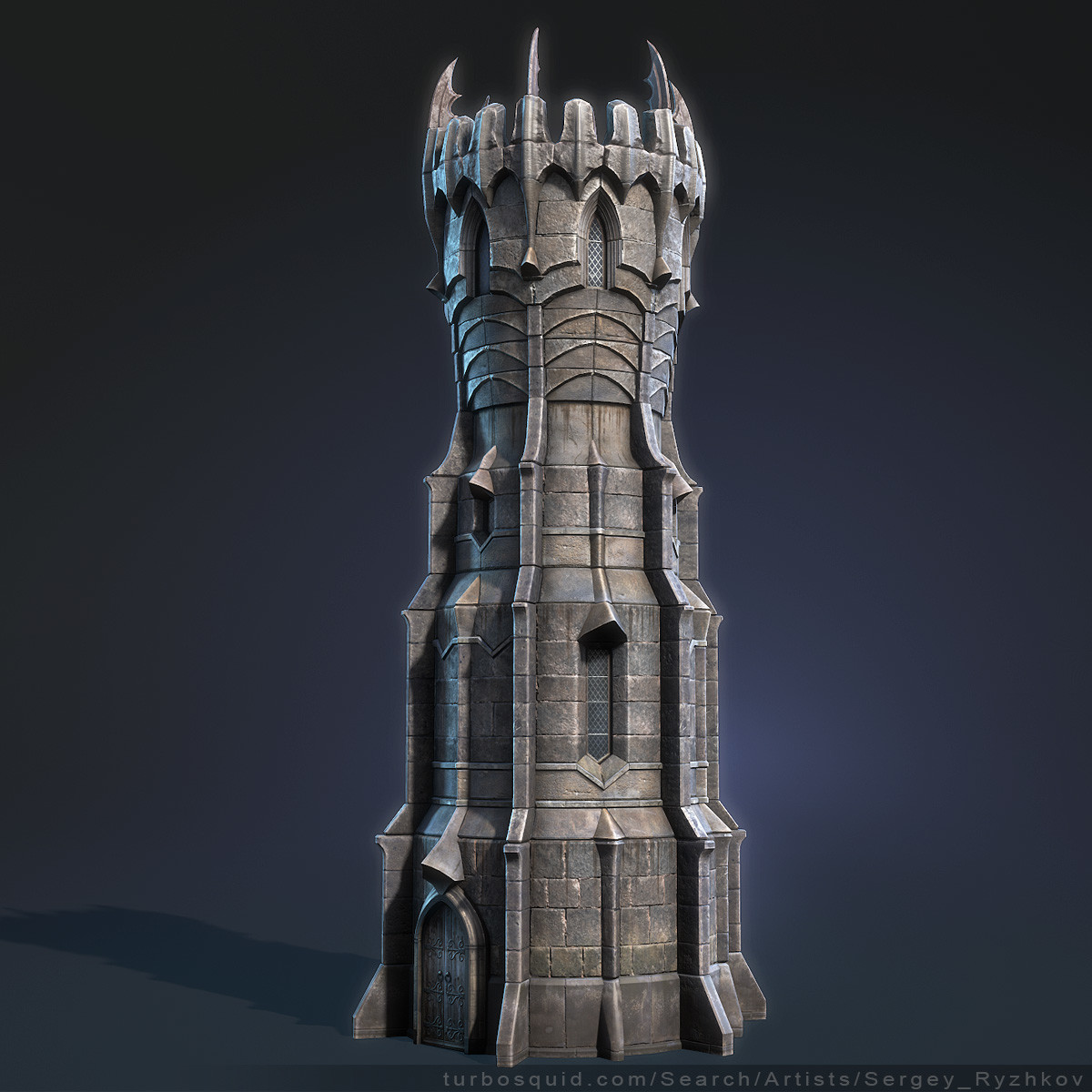 Artstation Dark Wizard S Tower Ryzhkov 3d Models,Cute Anime Scenery Gifs