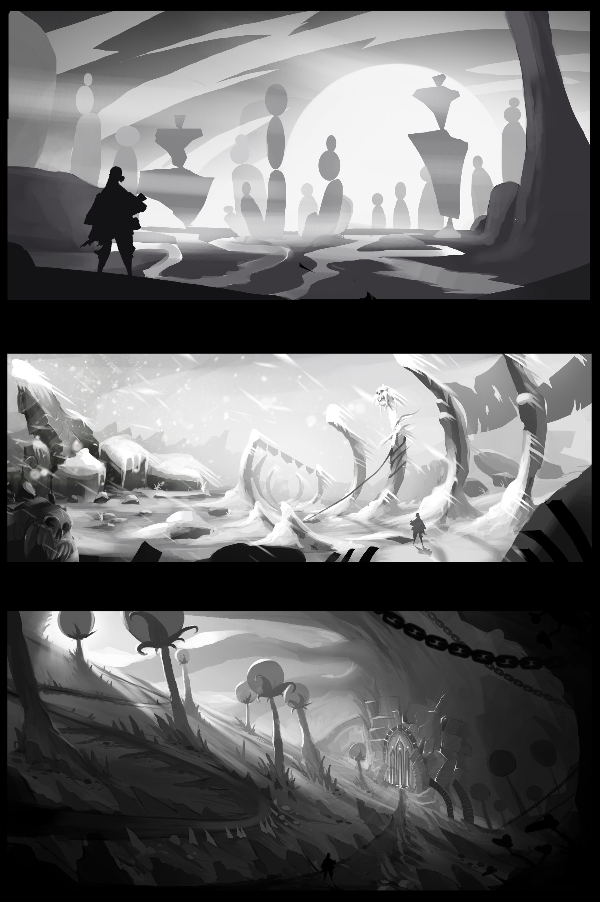 Francois Dumoulin Black White Concept Art