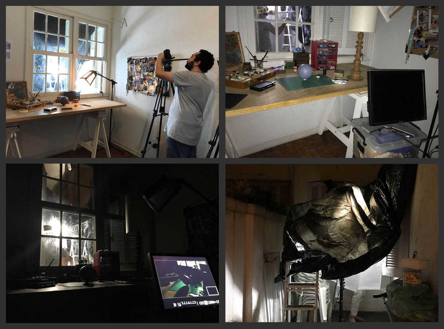 Making Of - Set creation and lighting.