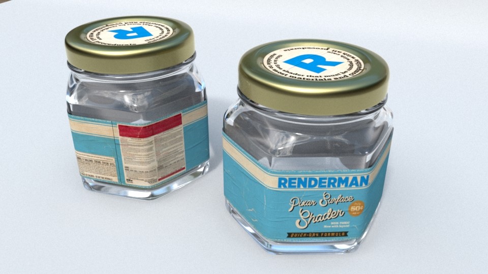 Concept - RenderMan paint bottle.