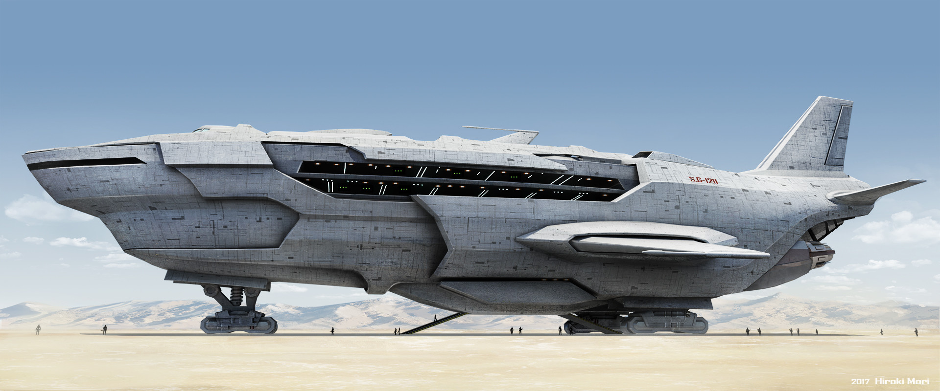 Sci-Fi Spaceship, Hiroki Mori | Spaceship art, Star wars spaceships 