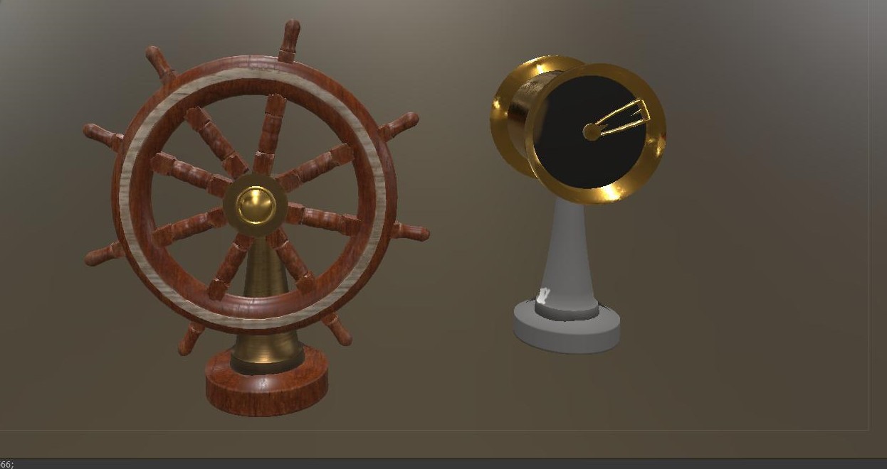 ArtStation Titanic Wheel and Telegraph