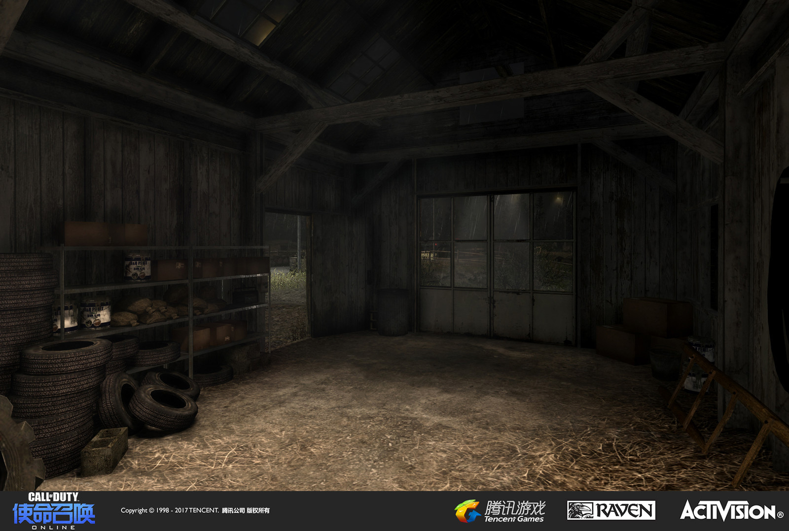 Farm: An expansion of a C-130 mission in Modern Warfare. This is a survivor rescue objective, for which I built the interior geo, textures, and set dress.