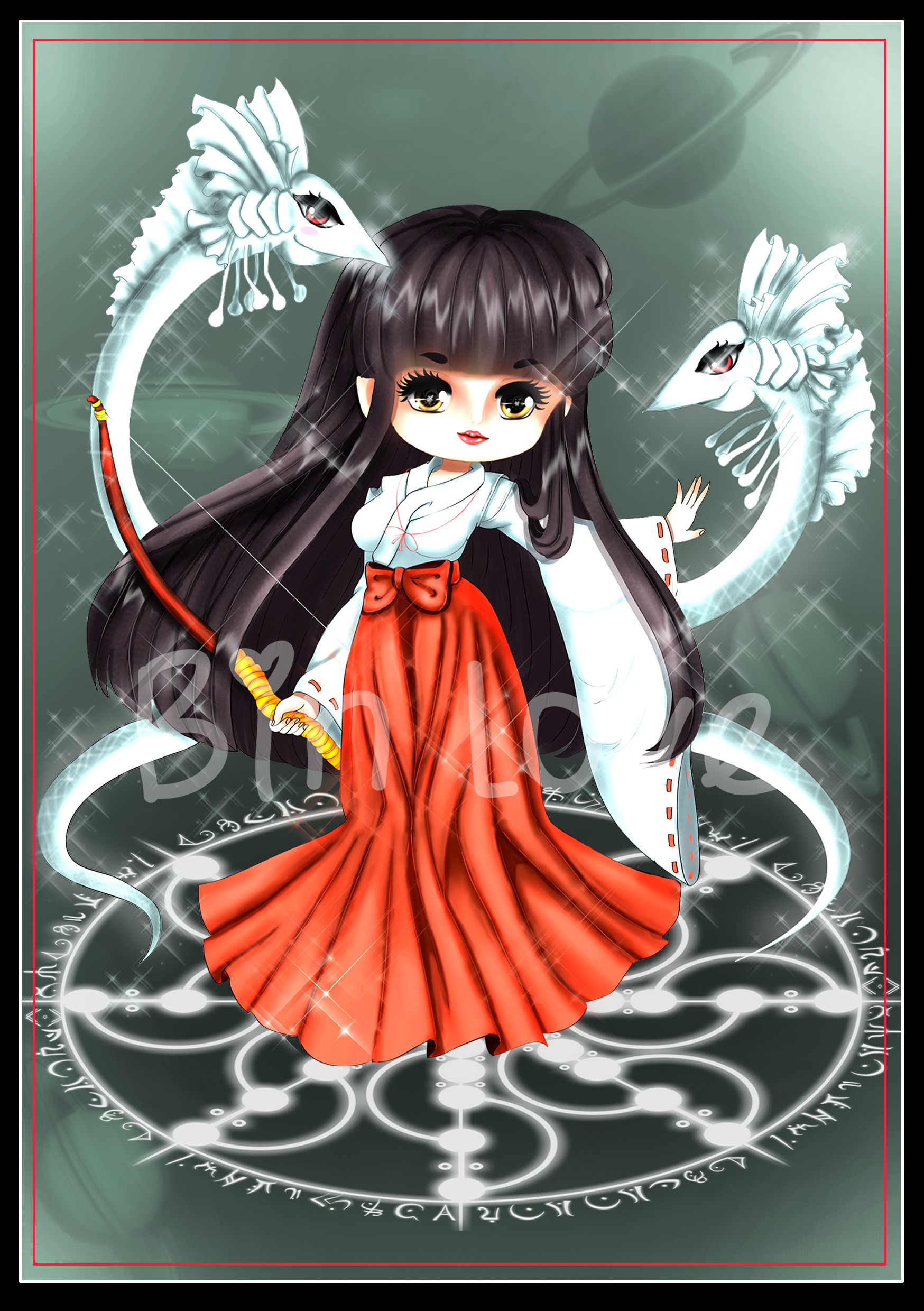 Artstation Fanart Kikyo Inuyasha Chirido Bin