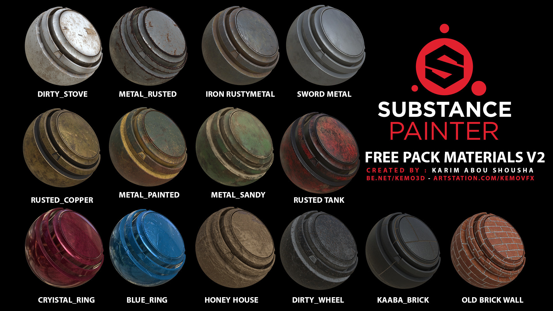Artstation free pack smart materials v2