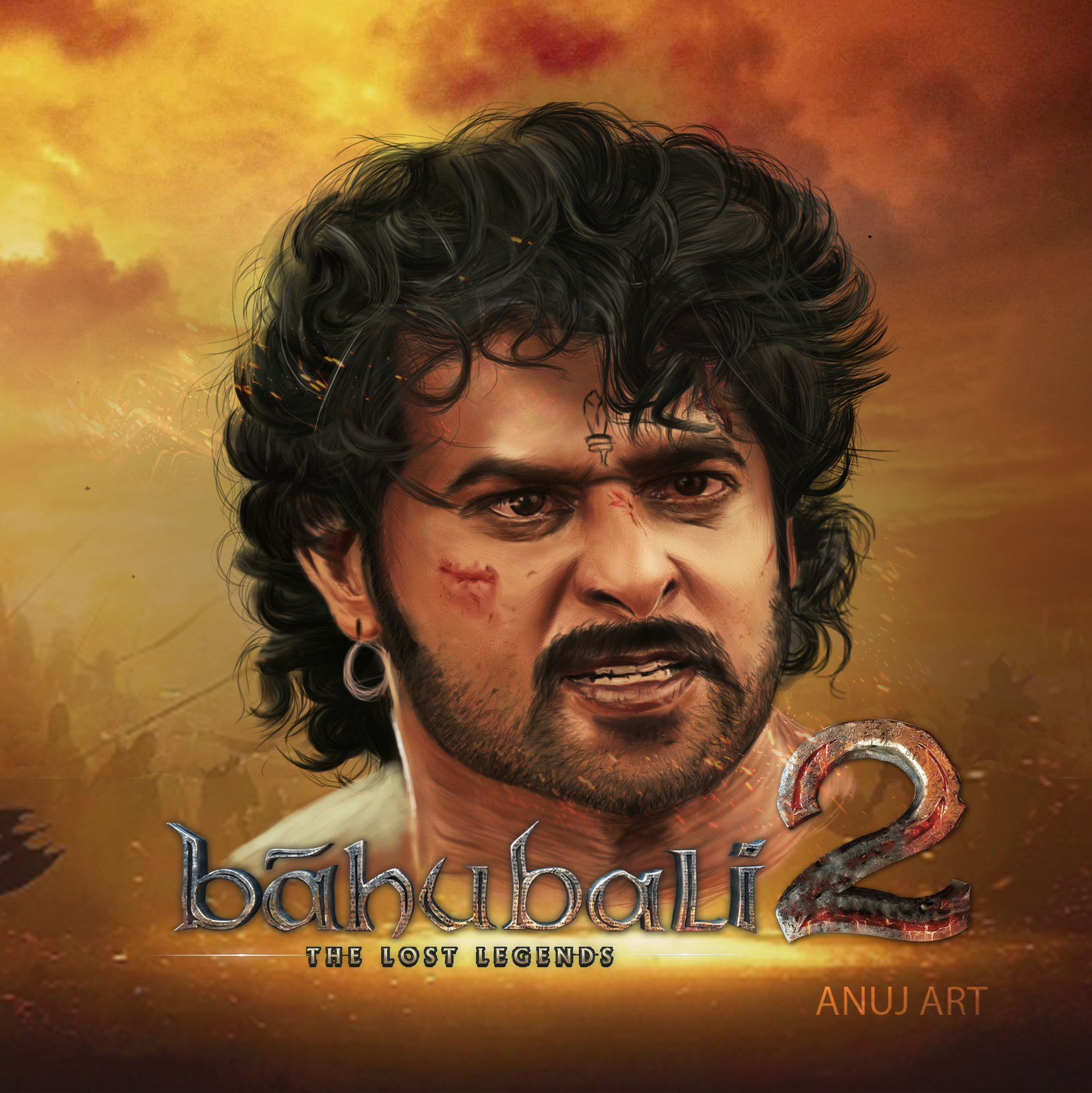 Artstation Bahubali Digital Painting Anuj Art