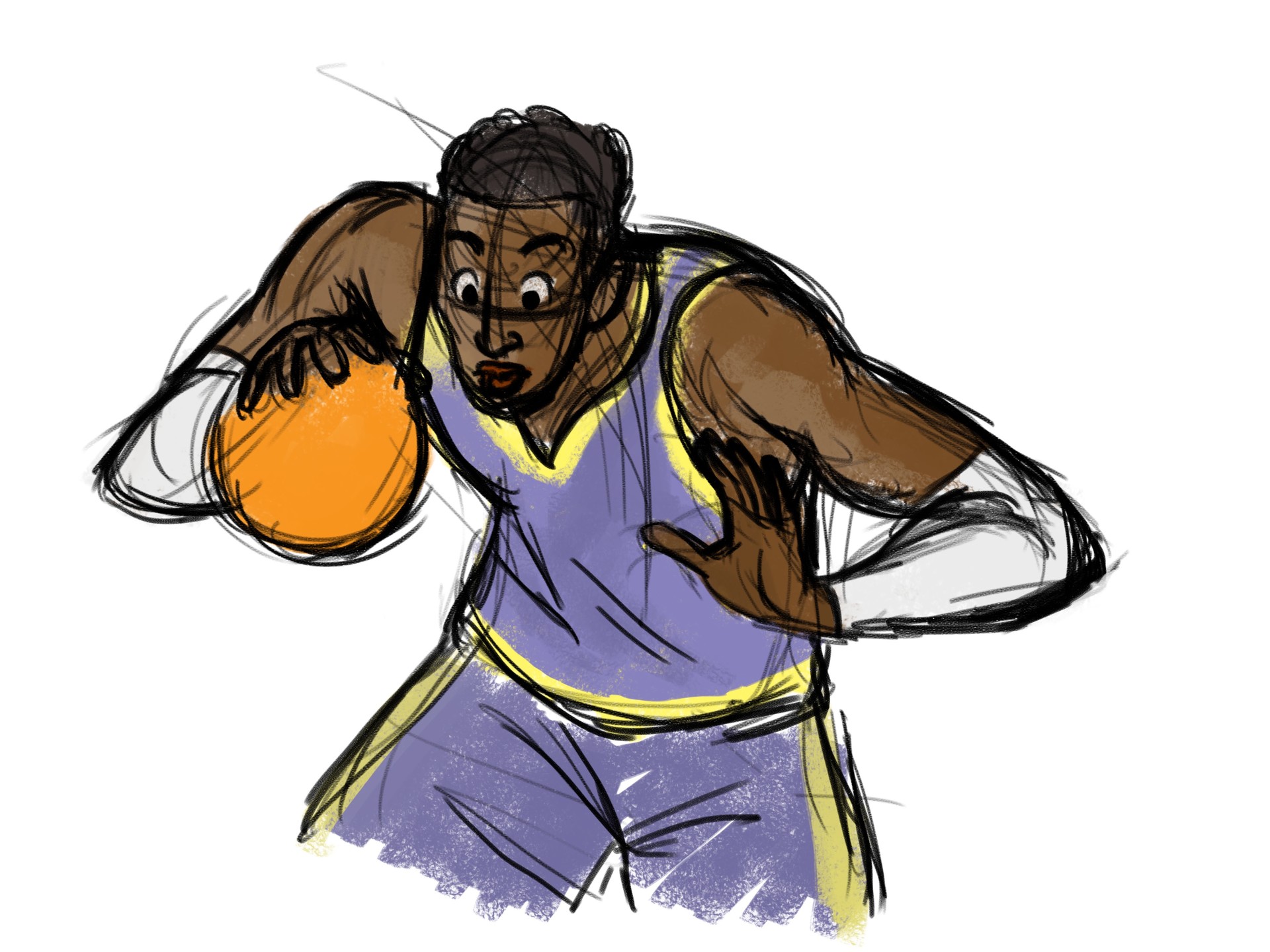 Artstation Basketball Player Sketch Tyrone Owens