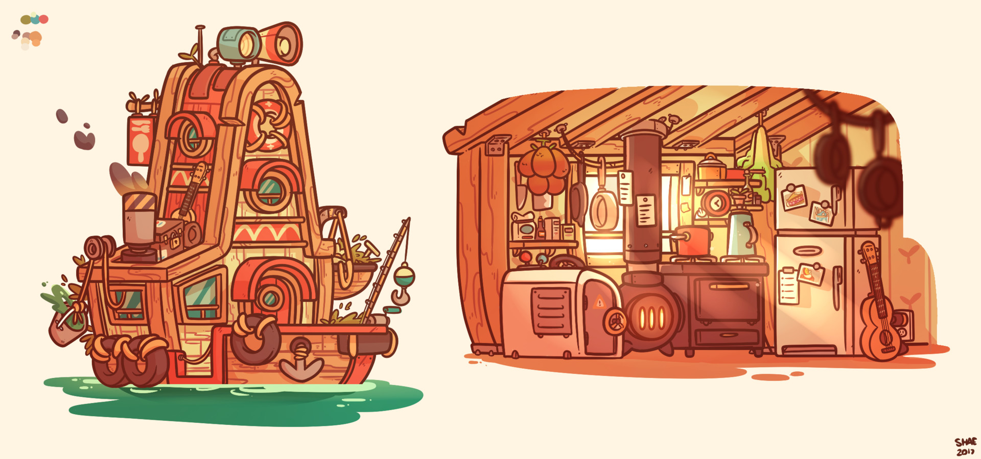Artstation Houseboat Shae Humphries