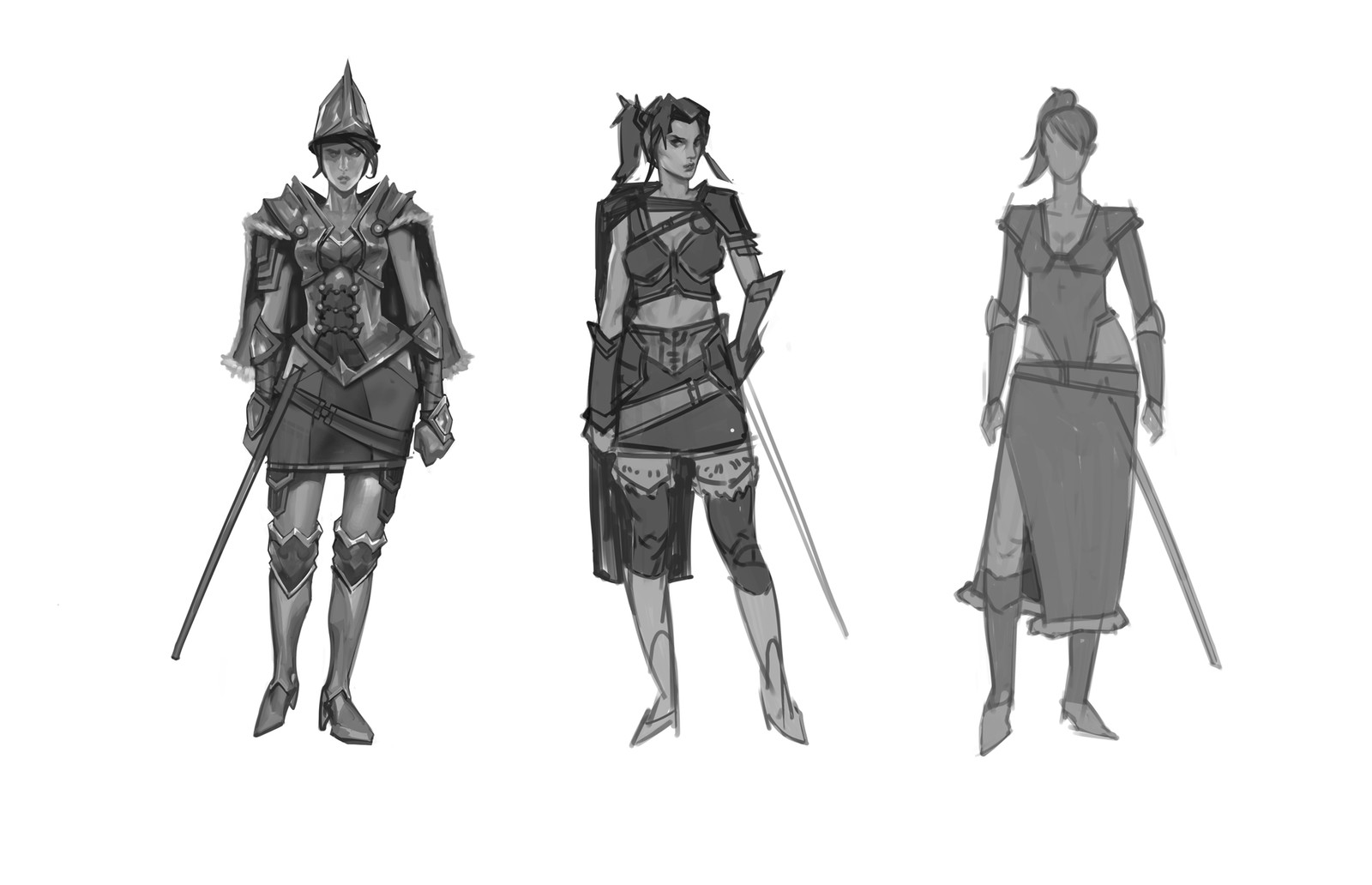 A few sketches from work, for Game of War!