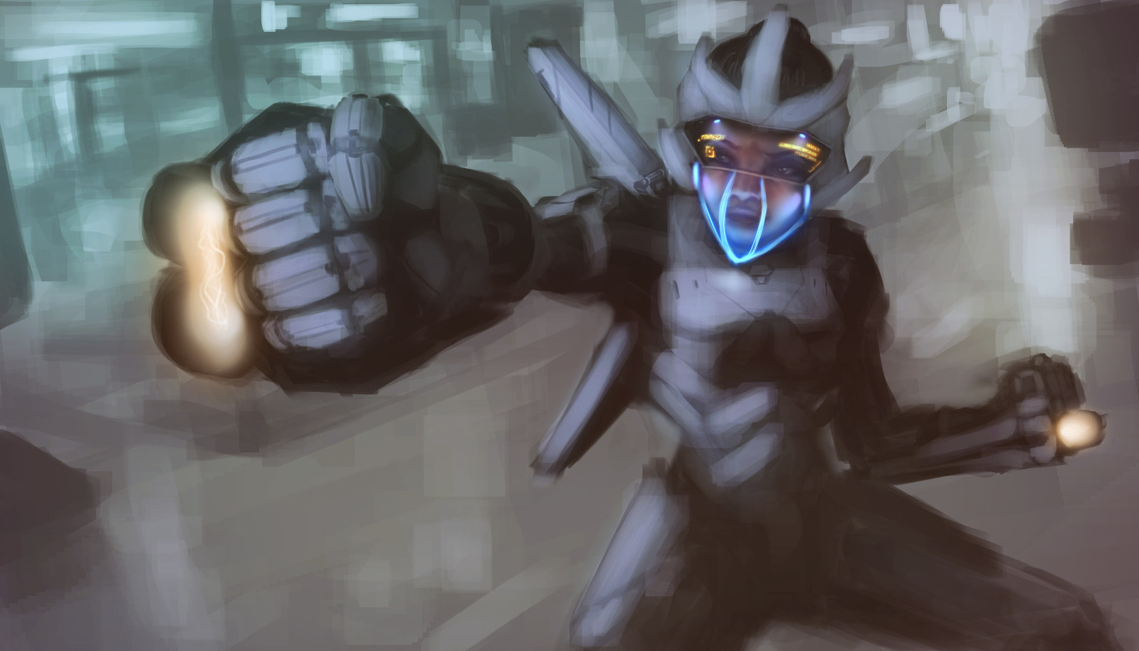 Laying over basic color before detailing