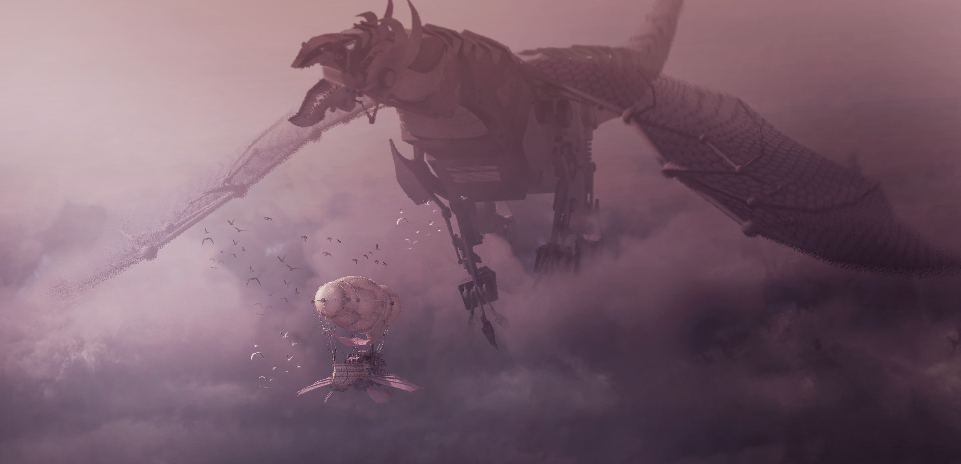 ArtStation Behind The Iron Dragon the crew meets the dragon