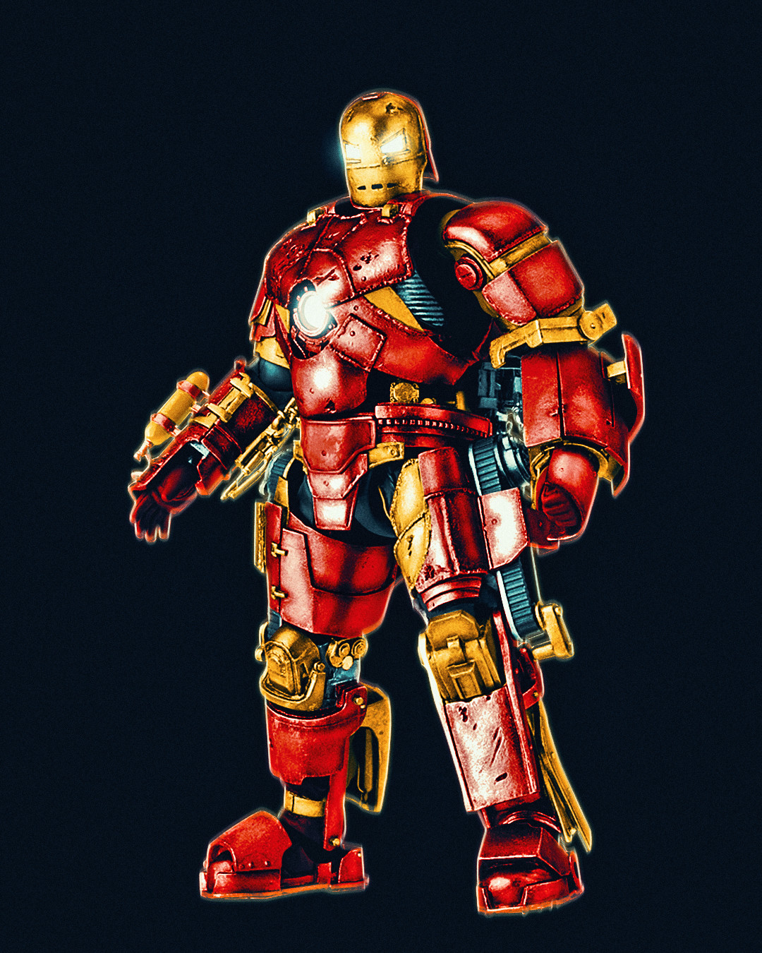 Artstation - Mark 1 Iron Man Suit Colored In Red/Gold