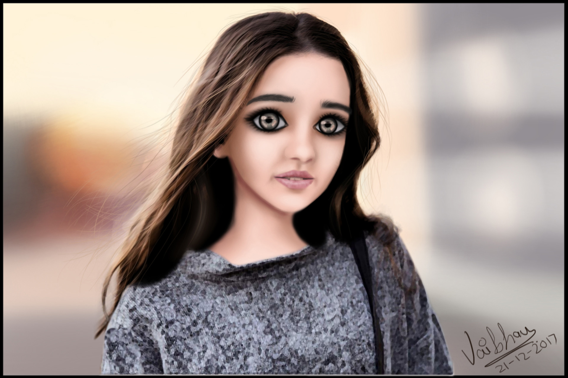 Artstation Digital Painting Cute Girl Vbh Arts