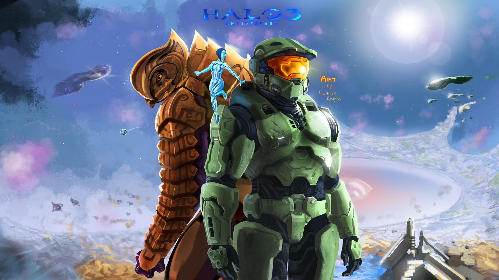 Artstation Halo 3 Anniversary Fotus Knight