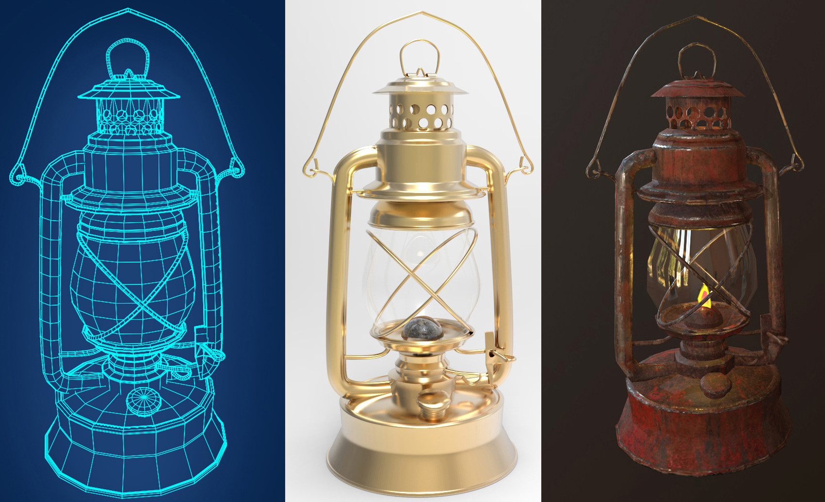 Partha Banik Lowpoly hurricane lantern.