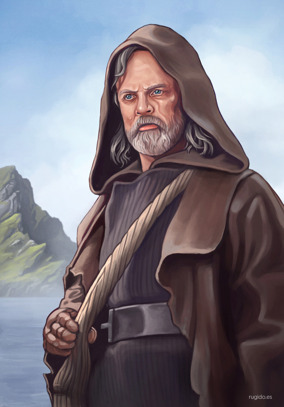 Artstation Luke Skywalker The Last Jedi Ruben Megido Fueled by his connection to the force, his destiny was always bound for greatness and his battles always meant to be a legendary. artstation luke skywalker the last