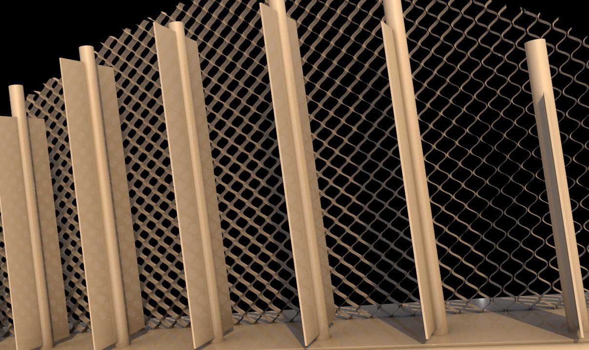 13: I recreated the grille mesh as seen here.