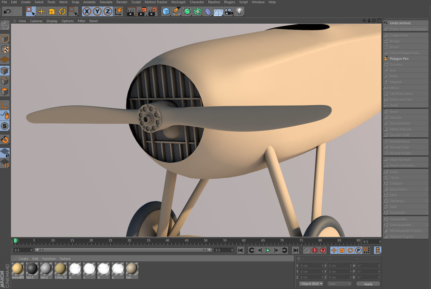 14: this render has the old grille in place, but at least you can see the work on the propeller.
