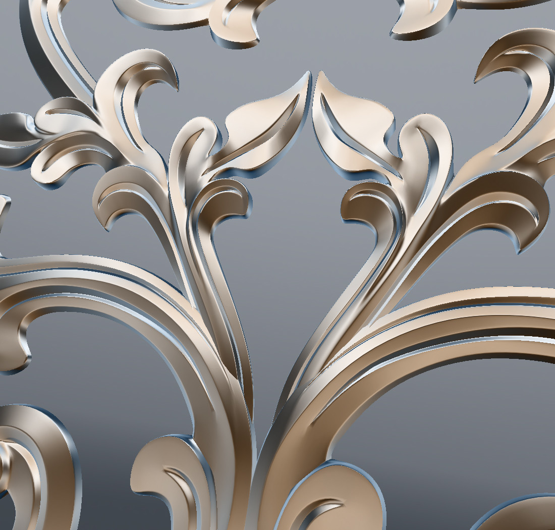 Sergiy M Yurchenko 3d Model Of Carved Decoration Panel