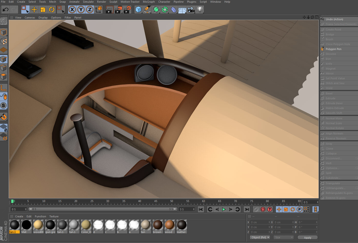 47: Adding the stick and rudder pedals and instrument deck