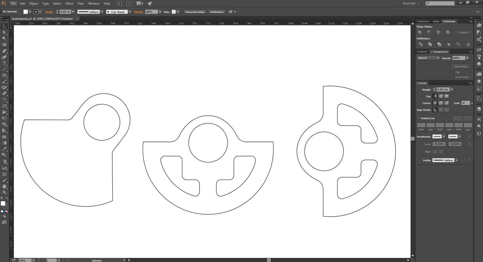 57: designing the metal switch plates in Illustrator 