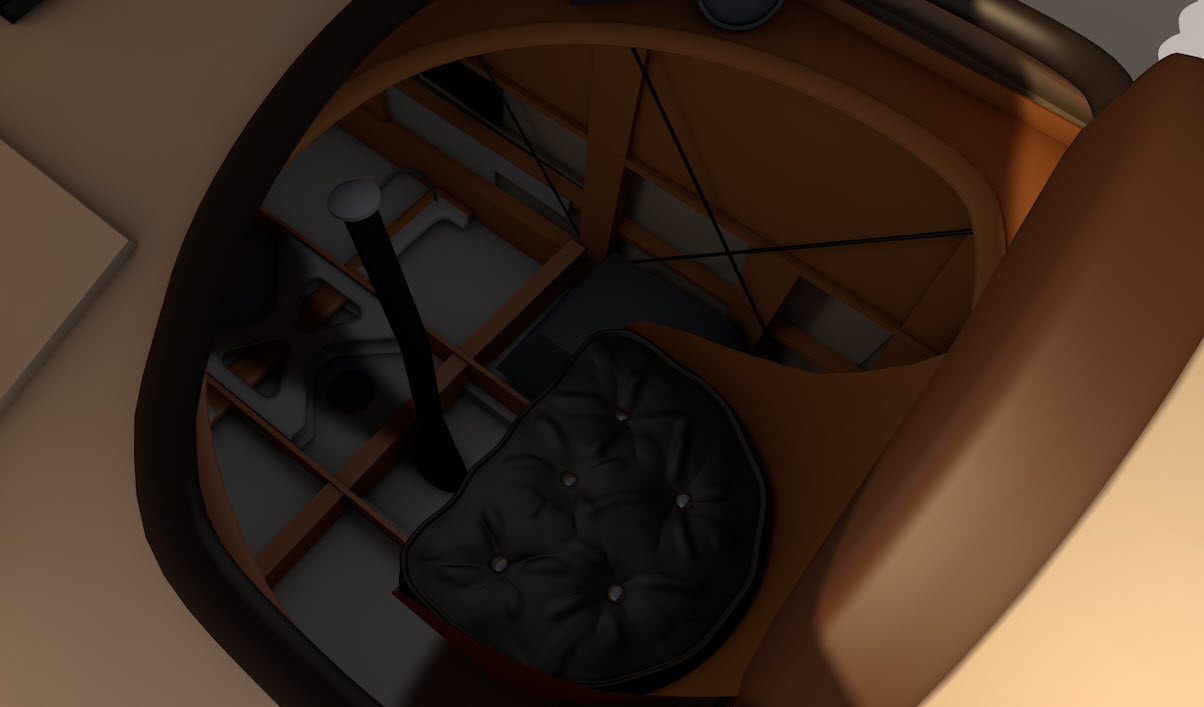 68: Completed leather cushion