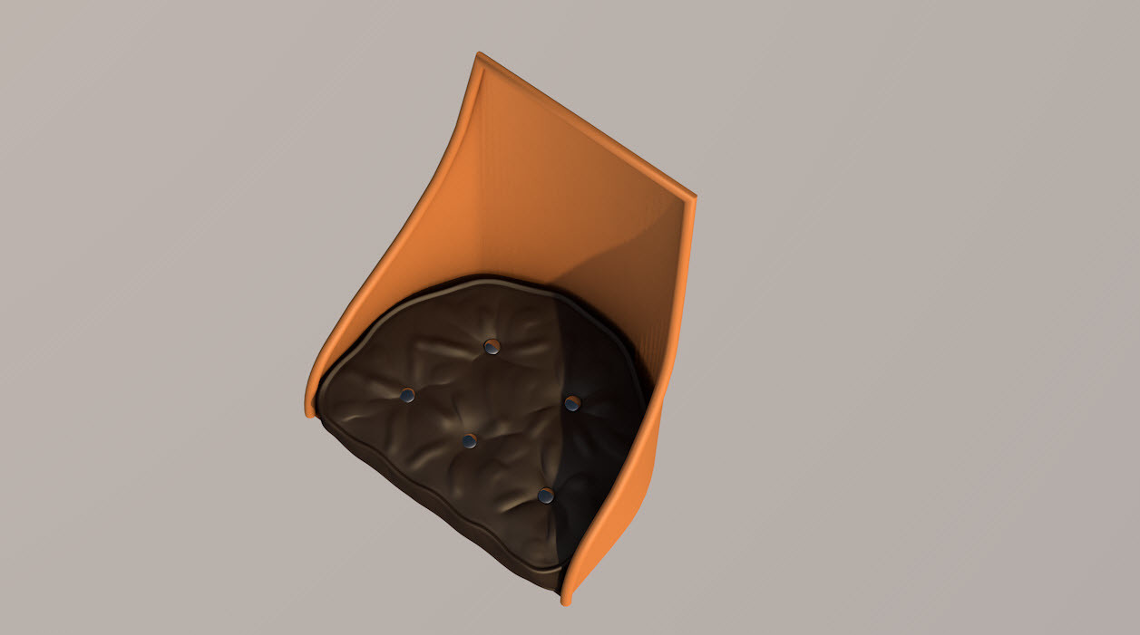 70: Completed leather cushion
