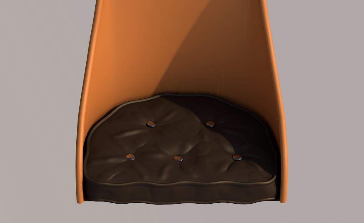 69: Completed leather cushion