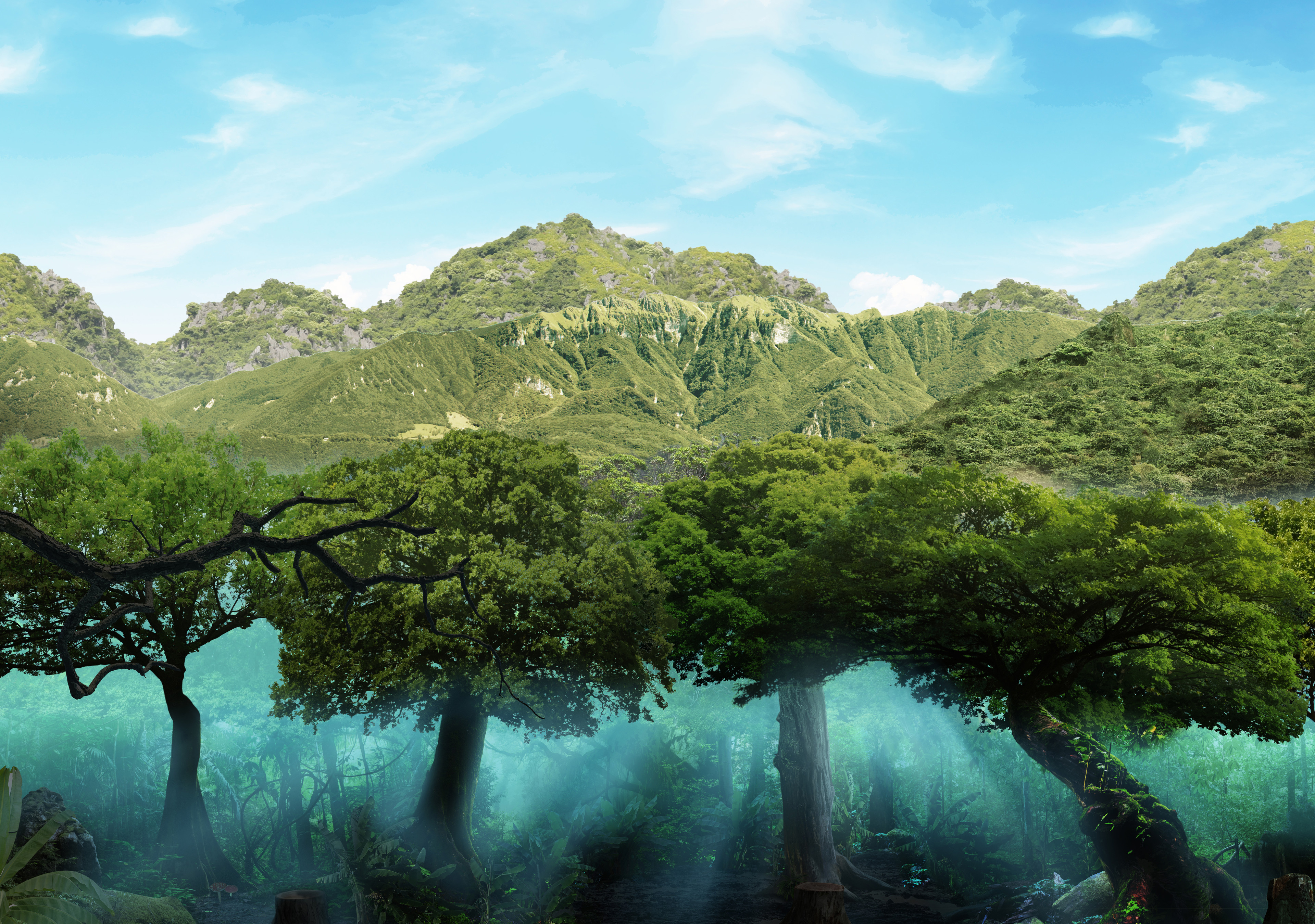 Full Brazil environment for intro scene.