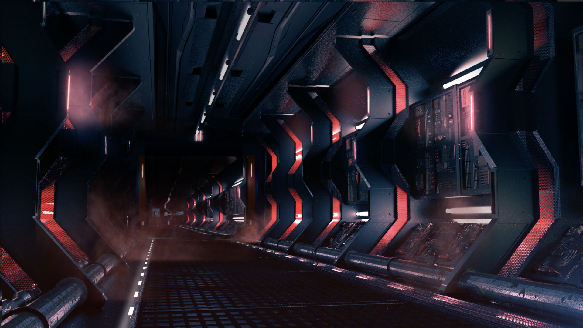 Artstation Spaceship Interior Melanie Herrmann