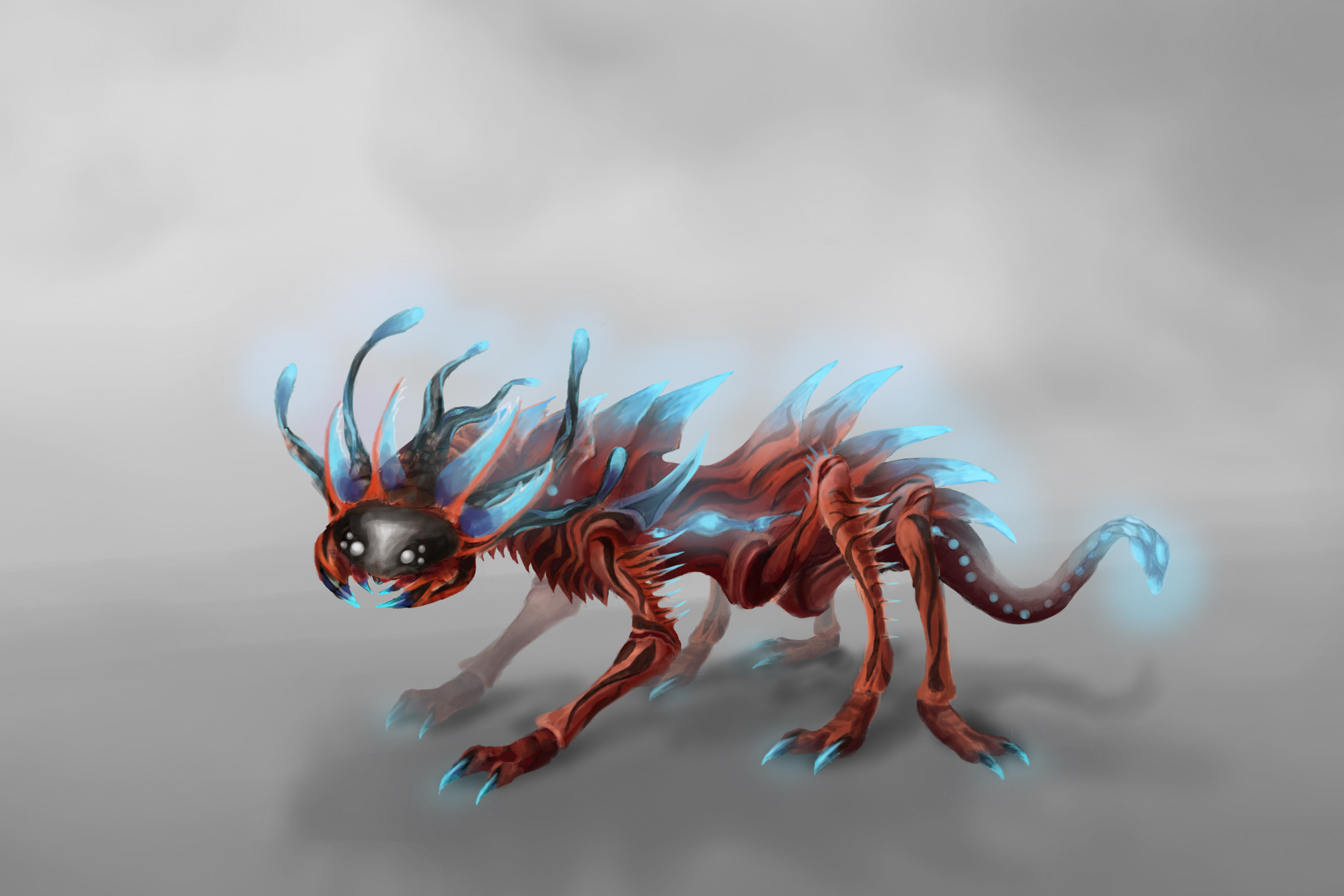 Mantor - Second Stage
It is quite agile and much faster than the first or last stage of this creature, but is more vulnerable than the adult one, lacking the big chitin armor and the claws to attack.