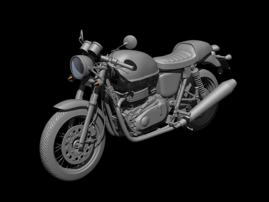 Artstation Triumph Thruxton Finished Mobile Game Moto Racer