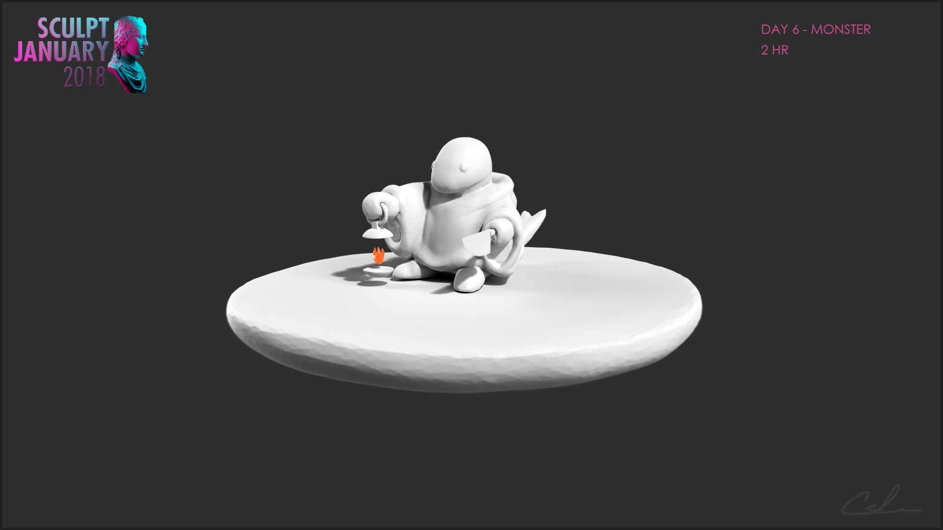 Artstation Day 6 Monster Final Fantasy 7 Tonberry