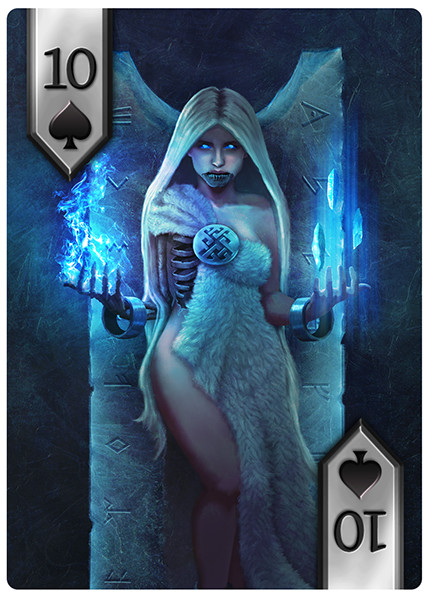 Playing card design, spades suit.