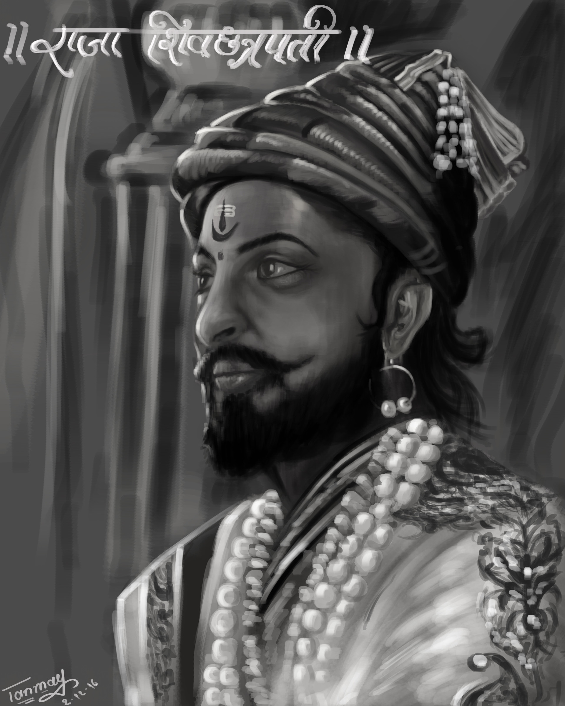 Artstation Portrait Shivaji Maharaj Tanmay Bhambore