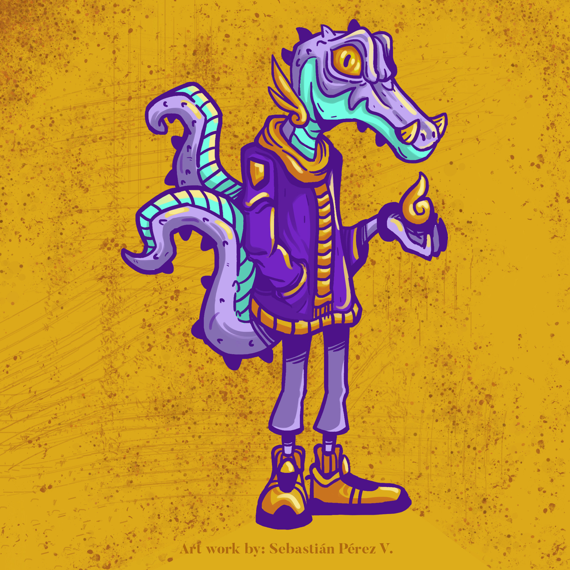 Artstation Crocofire Sebastian Perez Villa