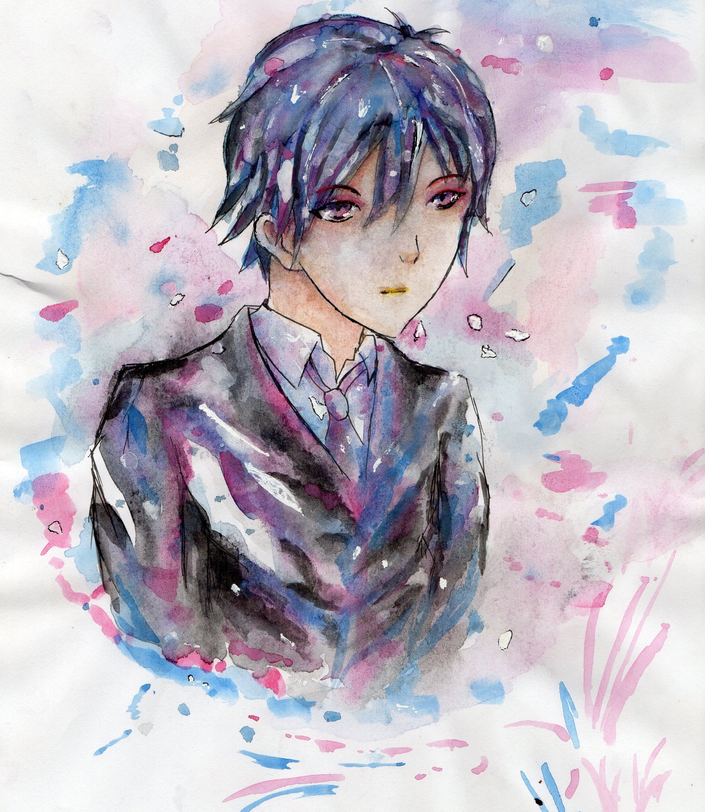 Deco CH - Watercolor anime boy