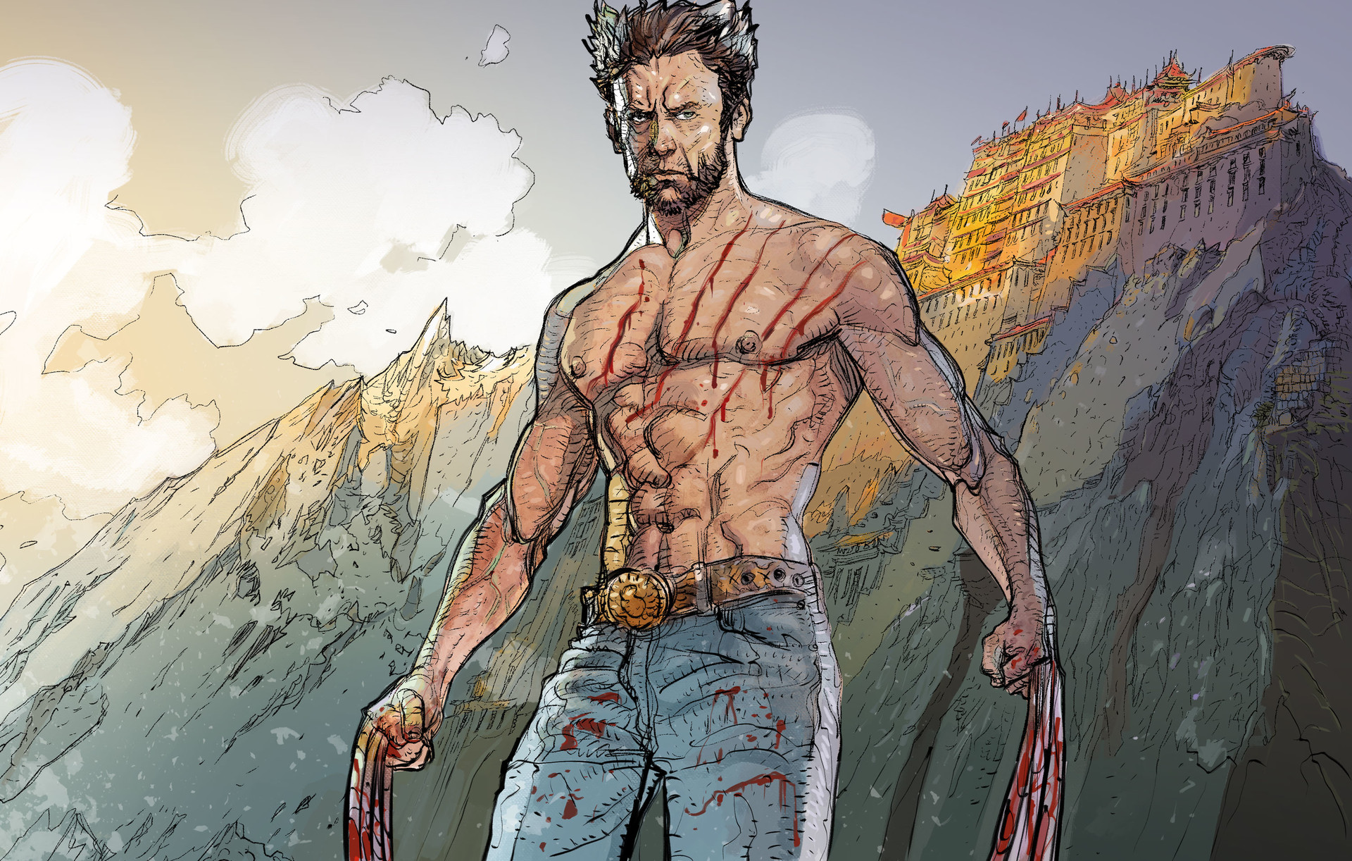 Wolverine traveling Tibet