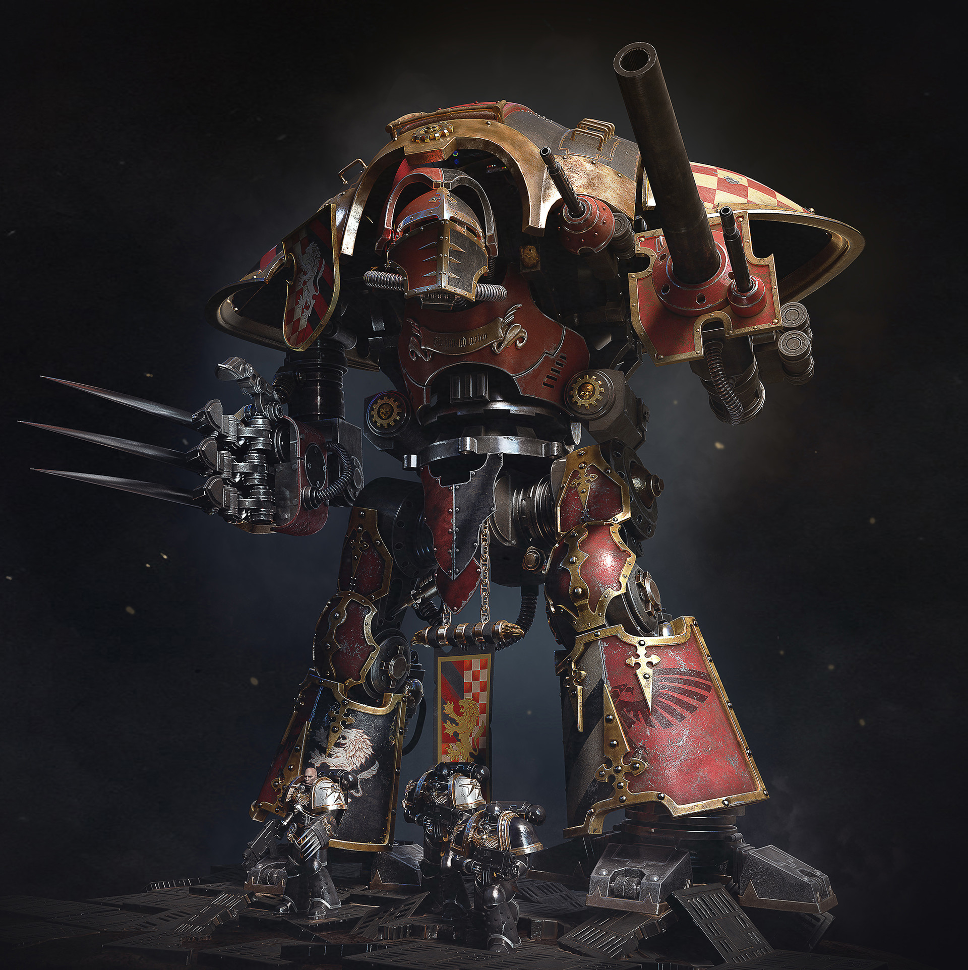 Dmitriy Mironov - imperial knight warhammer 40k fan art