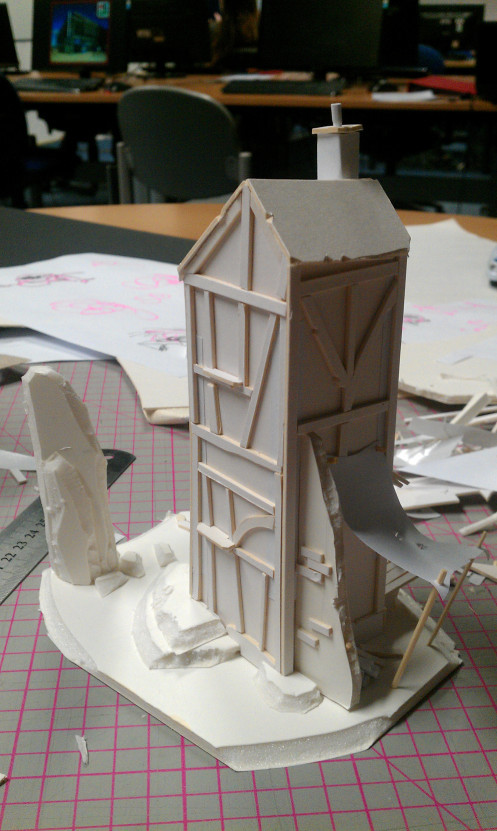 A sketch model of a medieval-esque wizard's house 1/4.