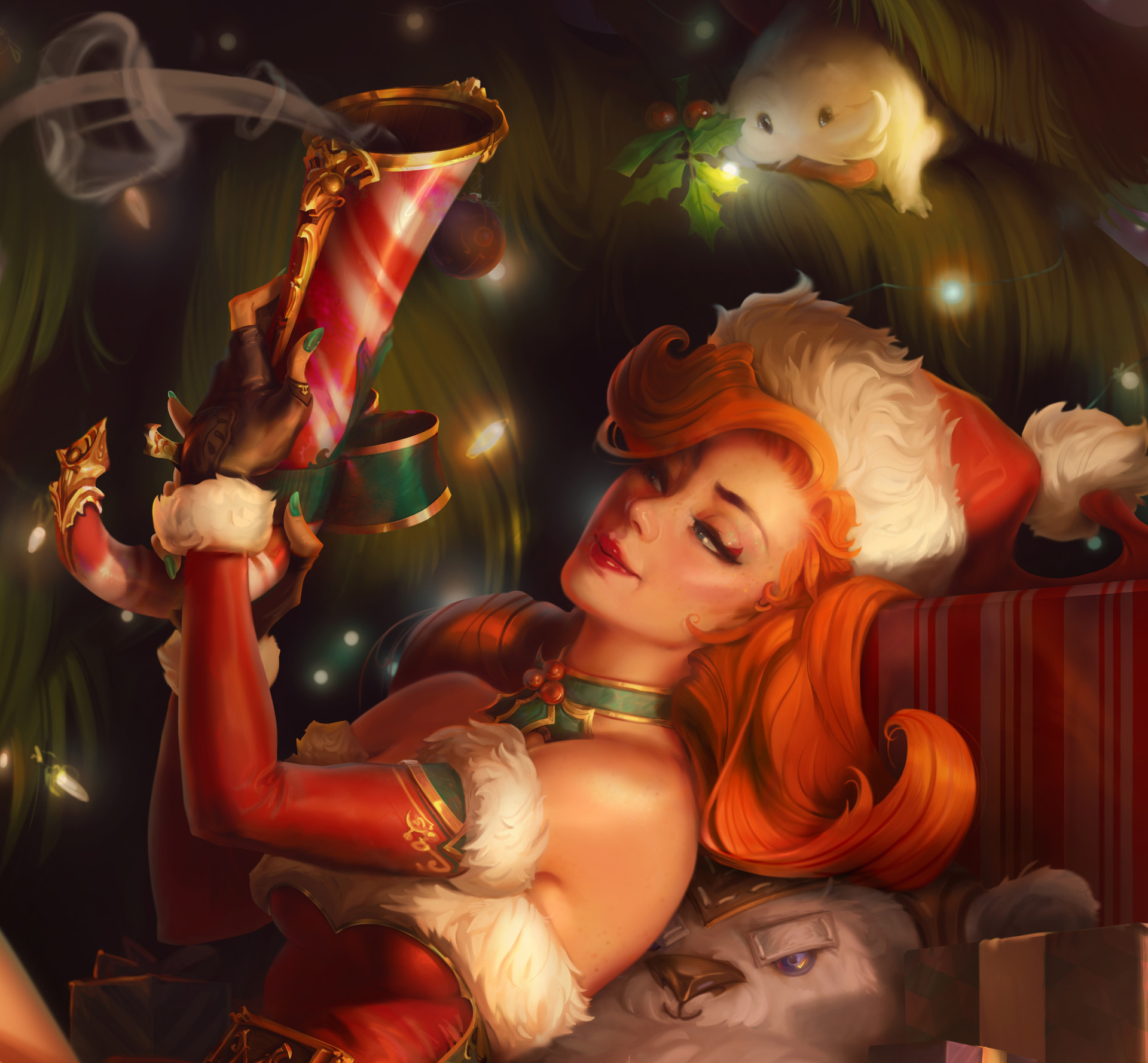 Artstation Candy Cane Miss Fortune Andrew Theophilopoulos